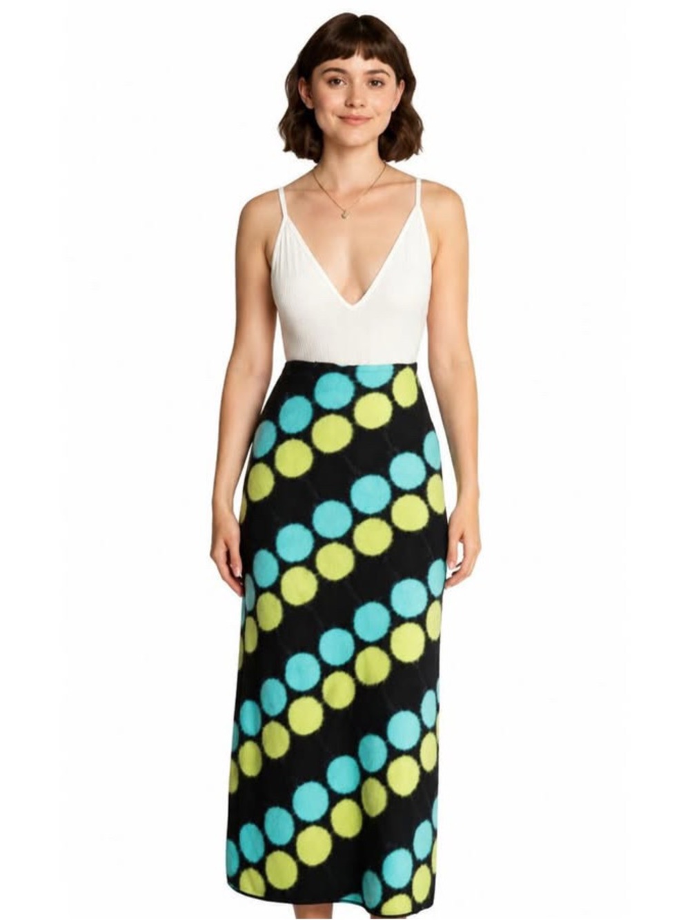 Metro style Vintage Leather Midi Skirt